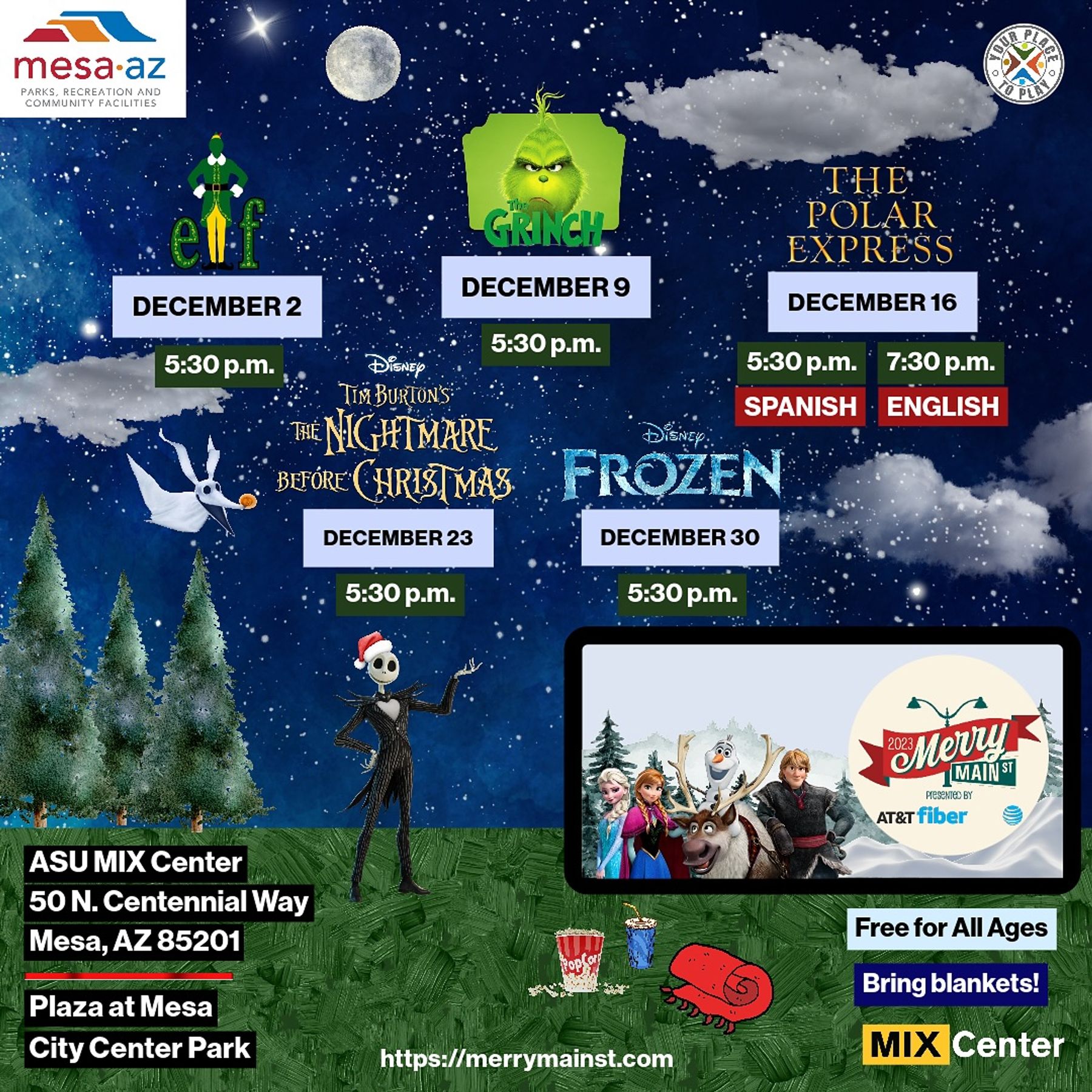 Holiday Movies at the Plaza Downtown Mesa