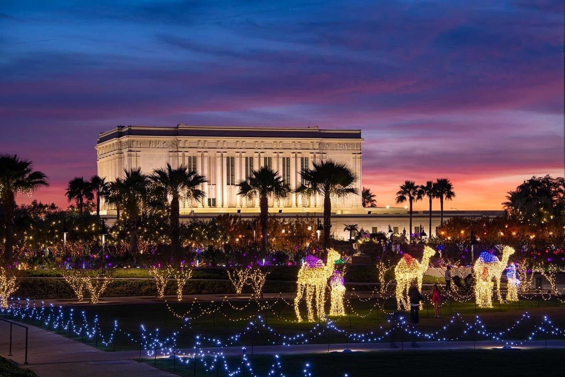 Mesa Temple Christmas Lights Downtown Mesa