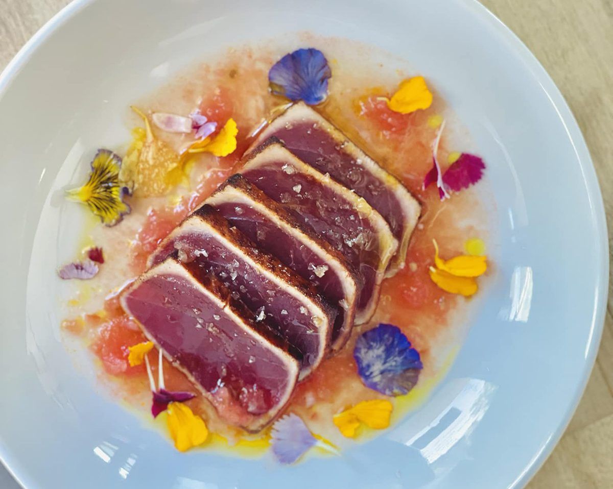 Yellowfin tuna with bourbon barrel smoked paprika