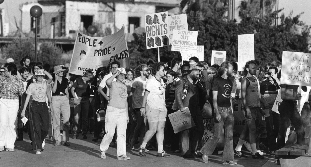 Phoenix Pride marchers at the Phoenix Capitol