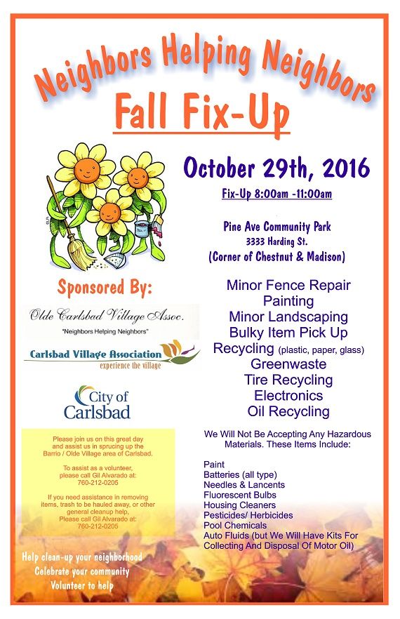 It's Fall Fix-Up Time in Olde Carlsbad