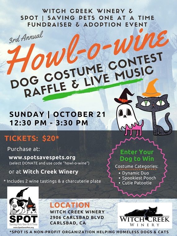 Howl-o-wine Charity Event at Witch Creek Winery