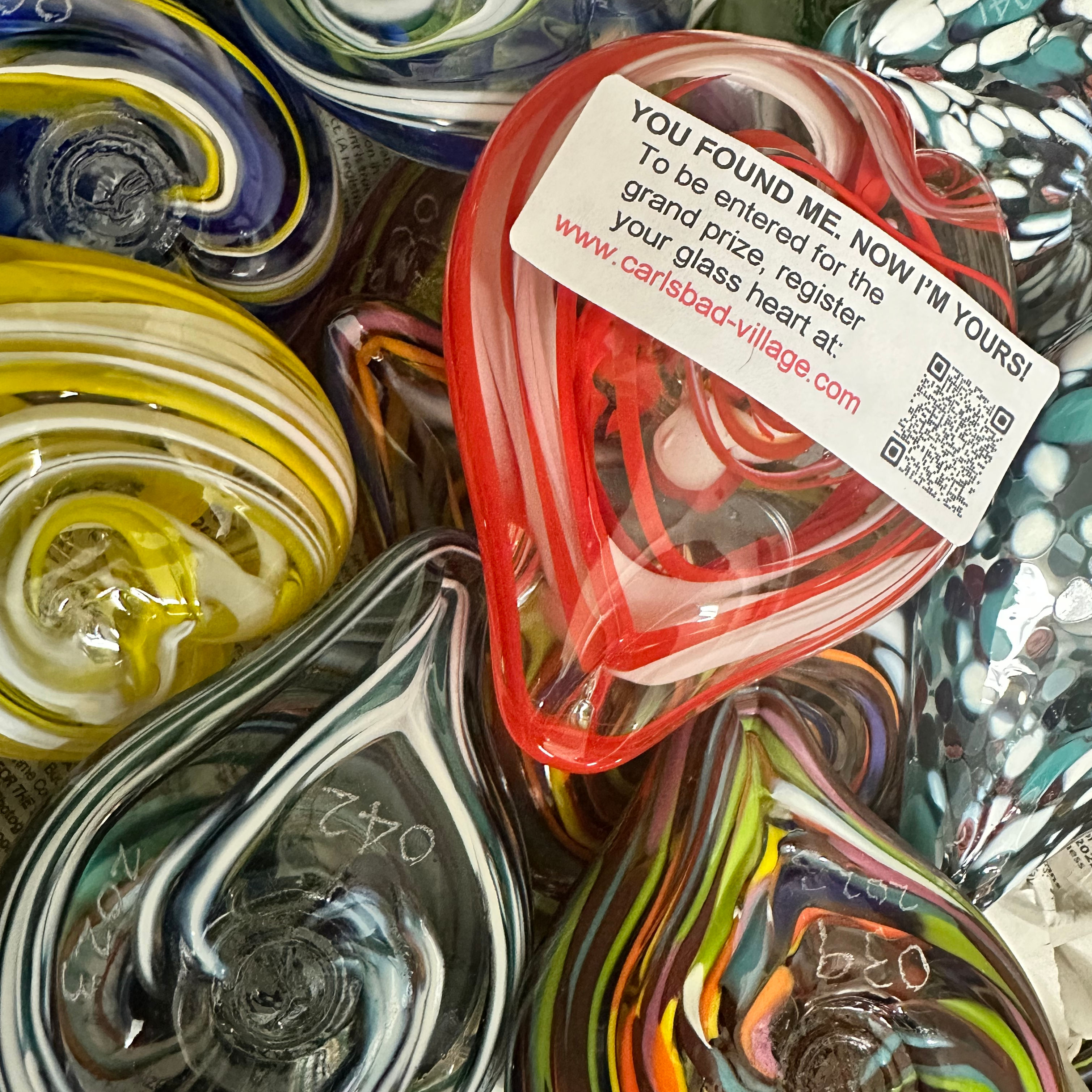 A Blown Glass Heart & A Chance For Prizes Too?
