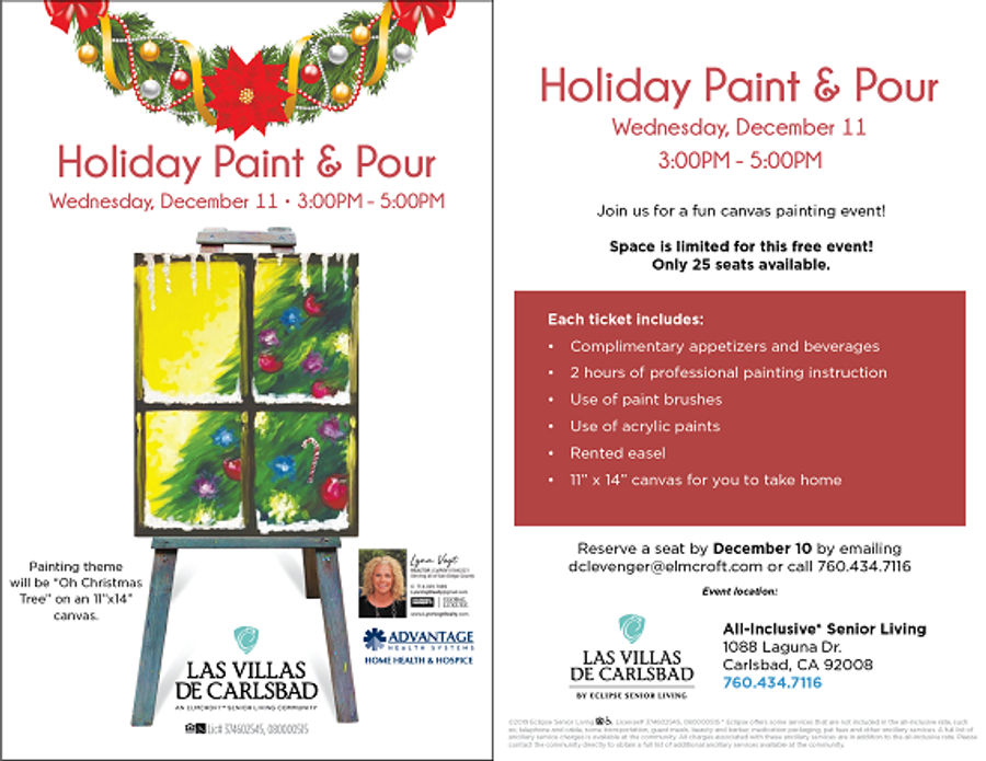 Join Us At The Holiday Paint and Pour