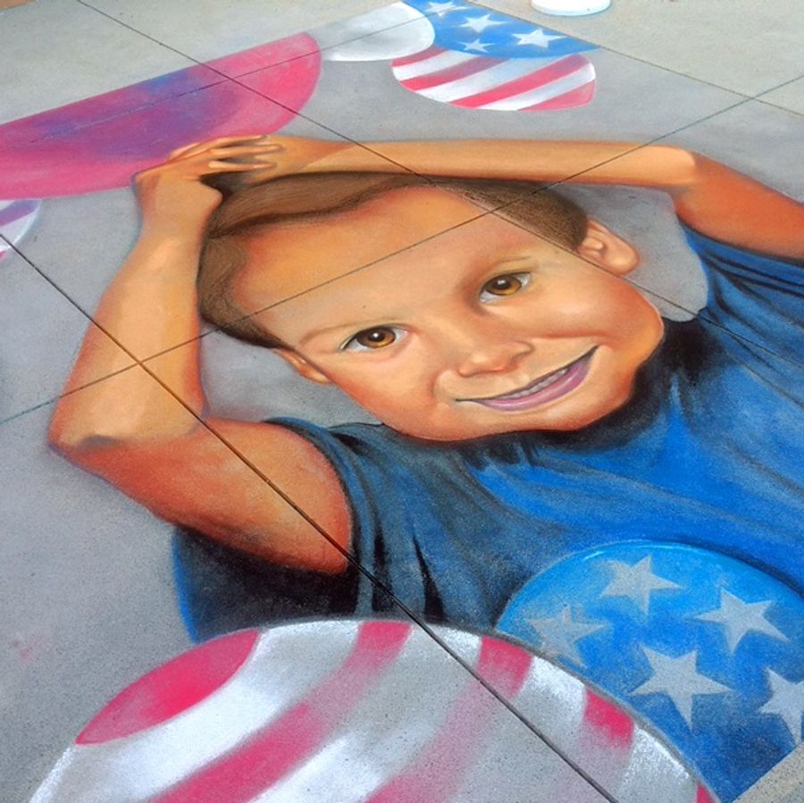Live Chalk Art Kicks Off Pop Up Art Experience