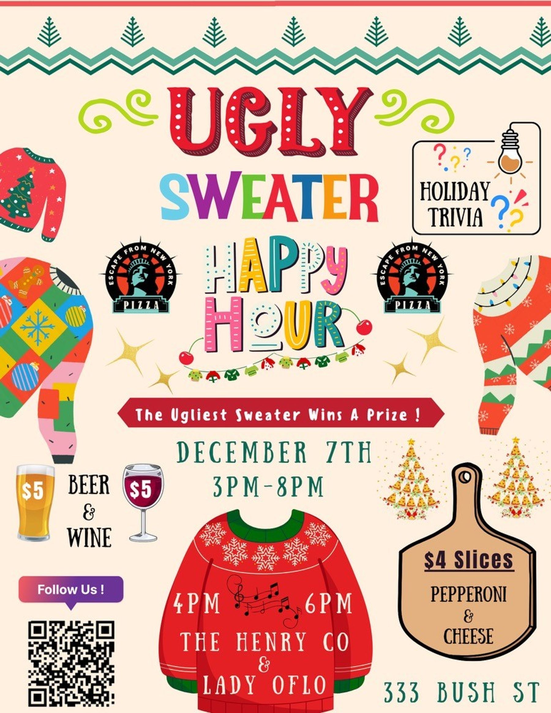 Ugly Sweater Happy Hour | Downtown San Francisco