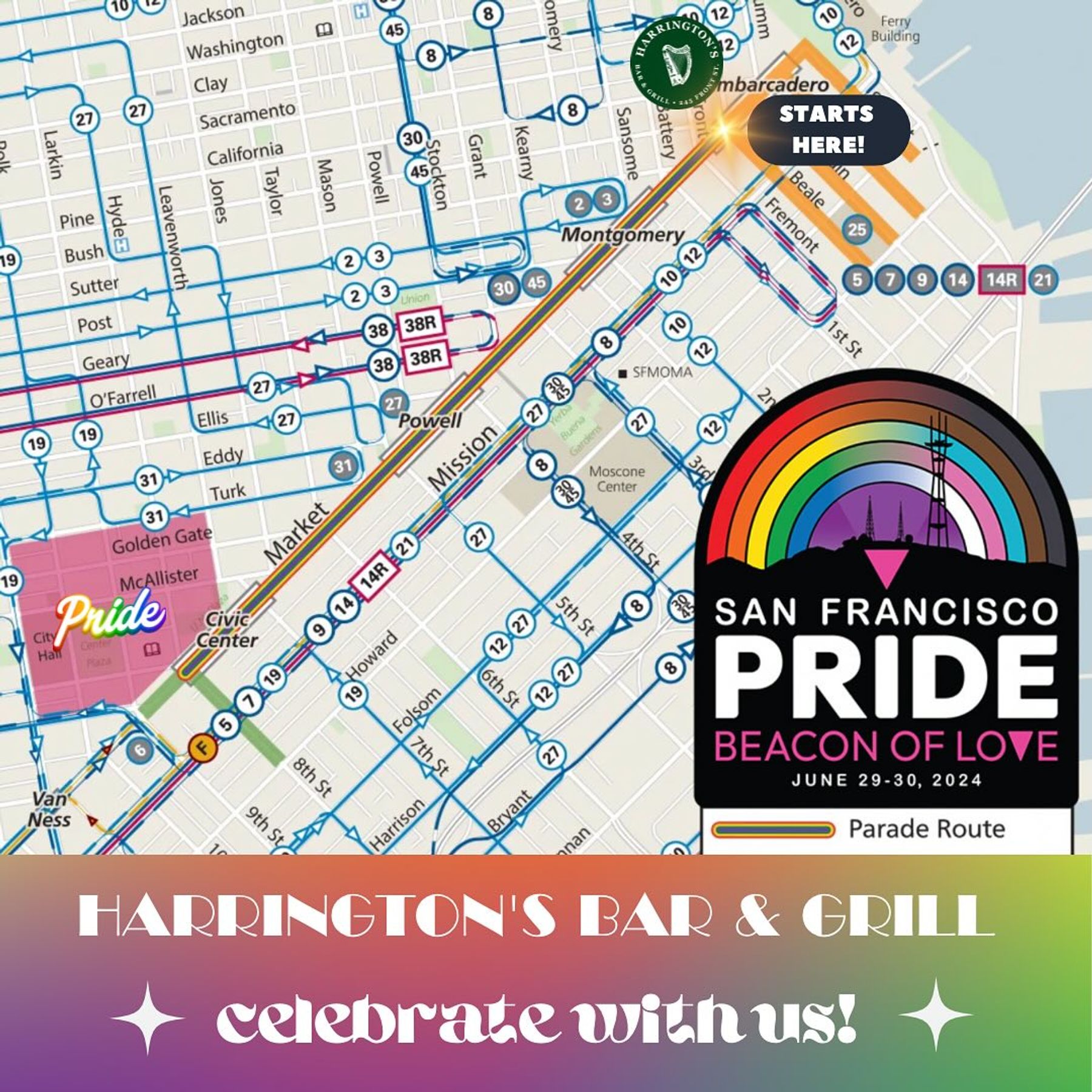 Harrington's Pride Parade Celebration | Downtown San Francisco