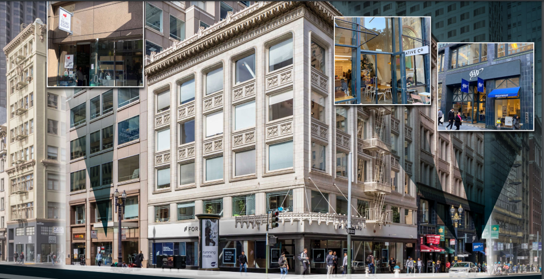 Kearny & Sutter Corner Building Ground Floor Retail | Downtown San Francisco