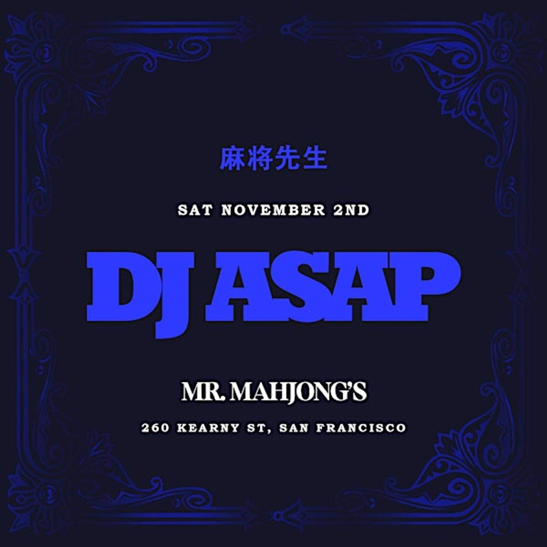 Saturday Night Party @ Mr. Mahjong's - 11/2/2024 | Downtown San Francisco