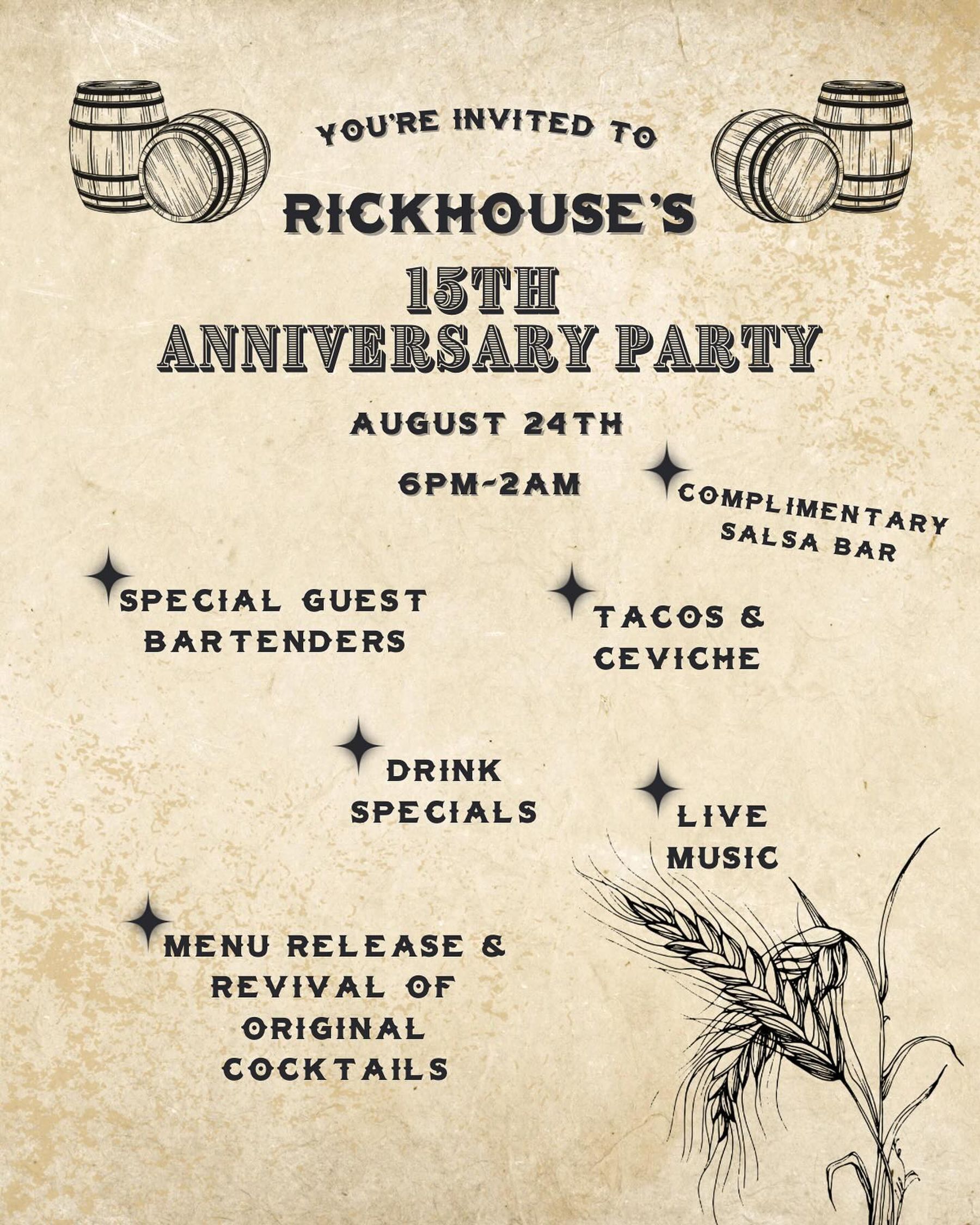 Rickhouse's 15th Anniversary Party | Downtown San Francisco