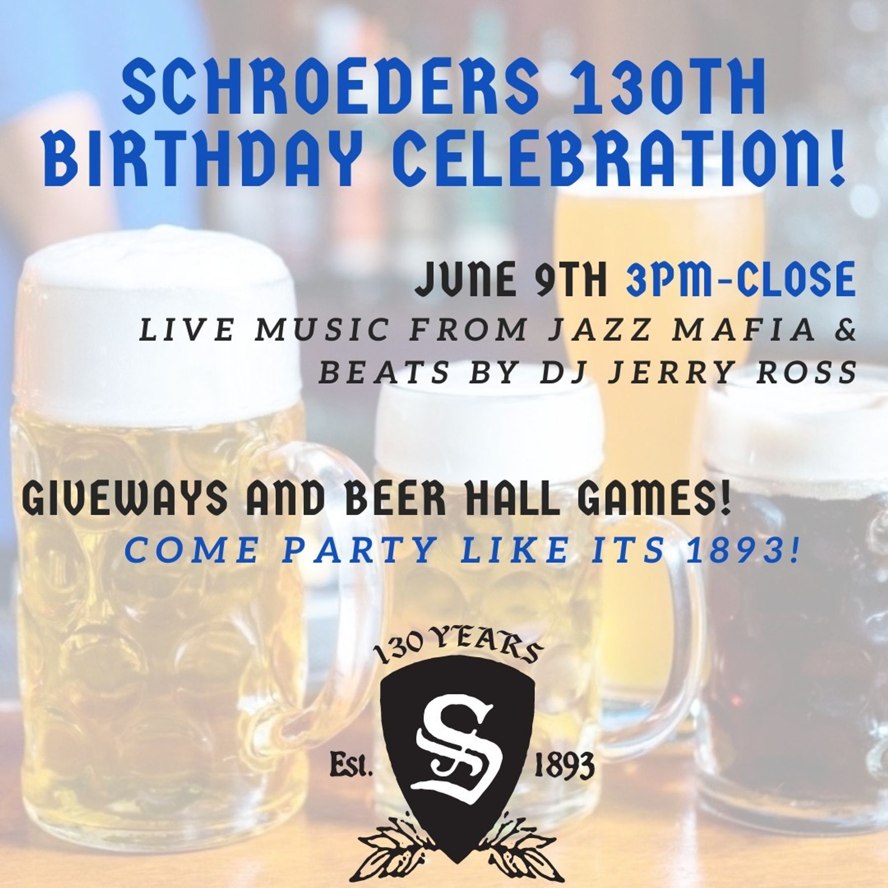 Schroeder's 130th Birthday Celebration | Downtown San Francisco