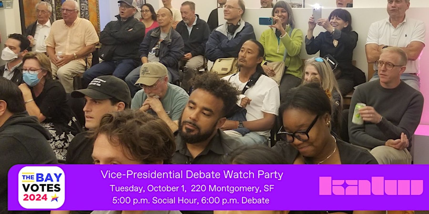 The Bay Votes 2024: Vice-Presidential Debate Watch Party | Downtown San Francisco