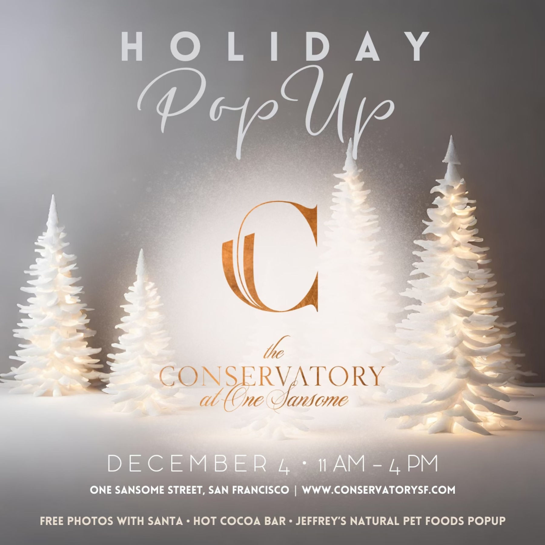 Holiday Pop Up at The Conservatory at One Sansome | Downtown San Francisco