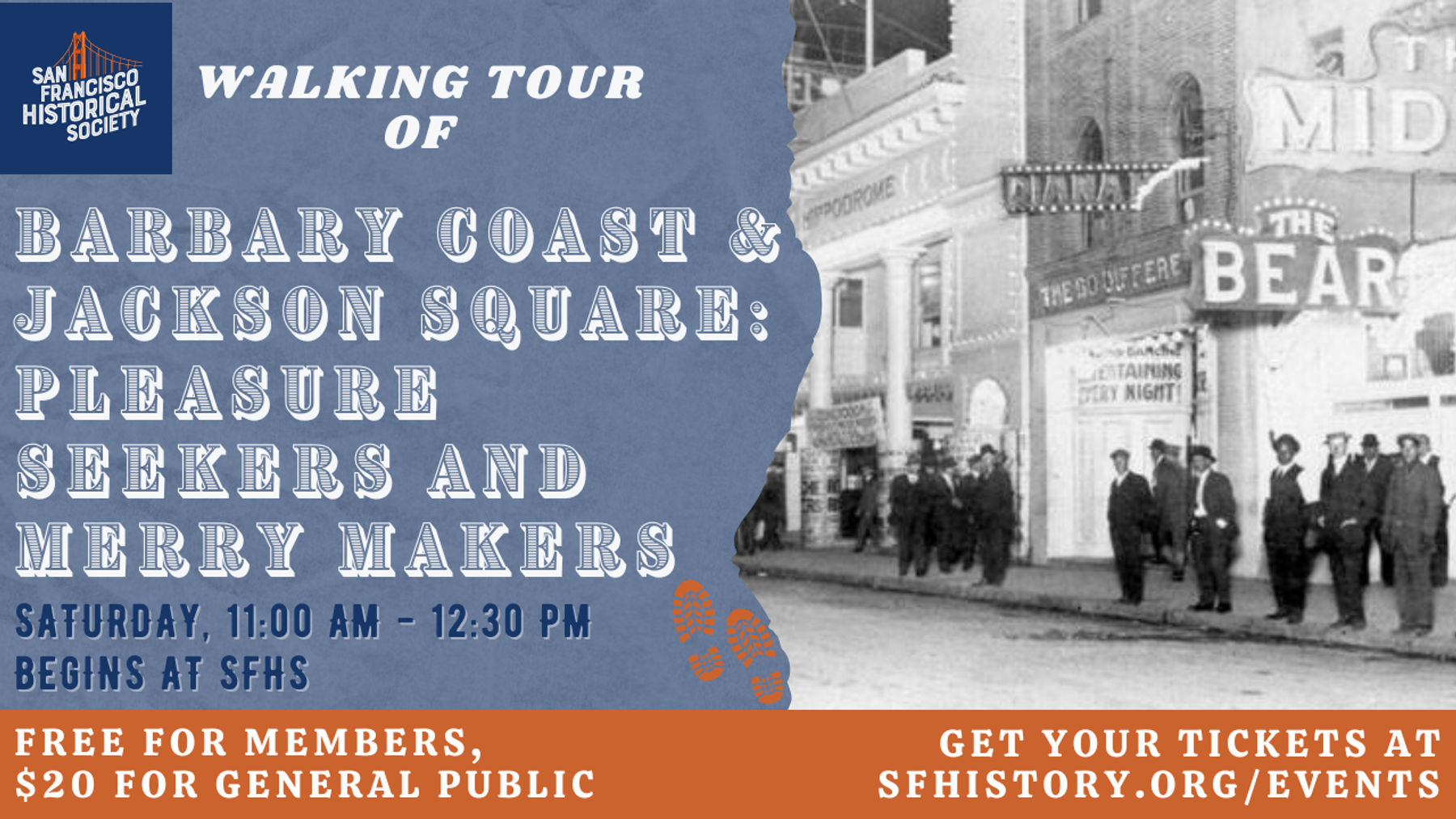 WALKING TOUR: Barbary Coast and Jackson Square: Pleasure Seekers and Merry Makers | Downtown San Francisco