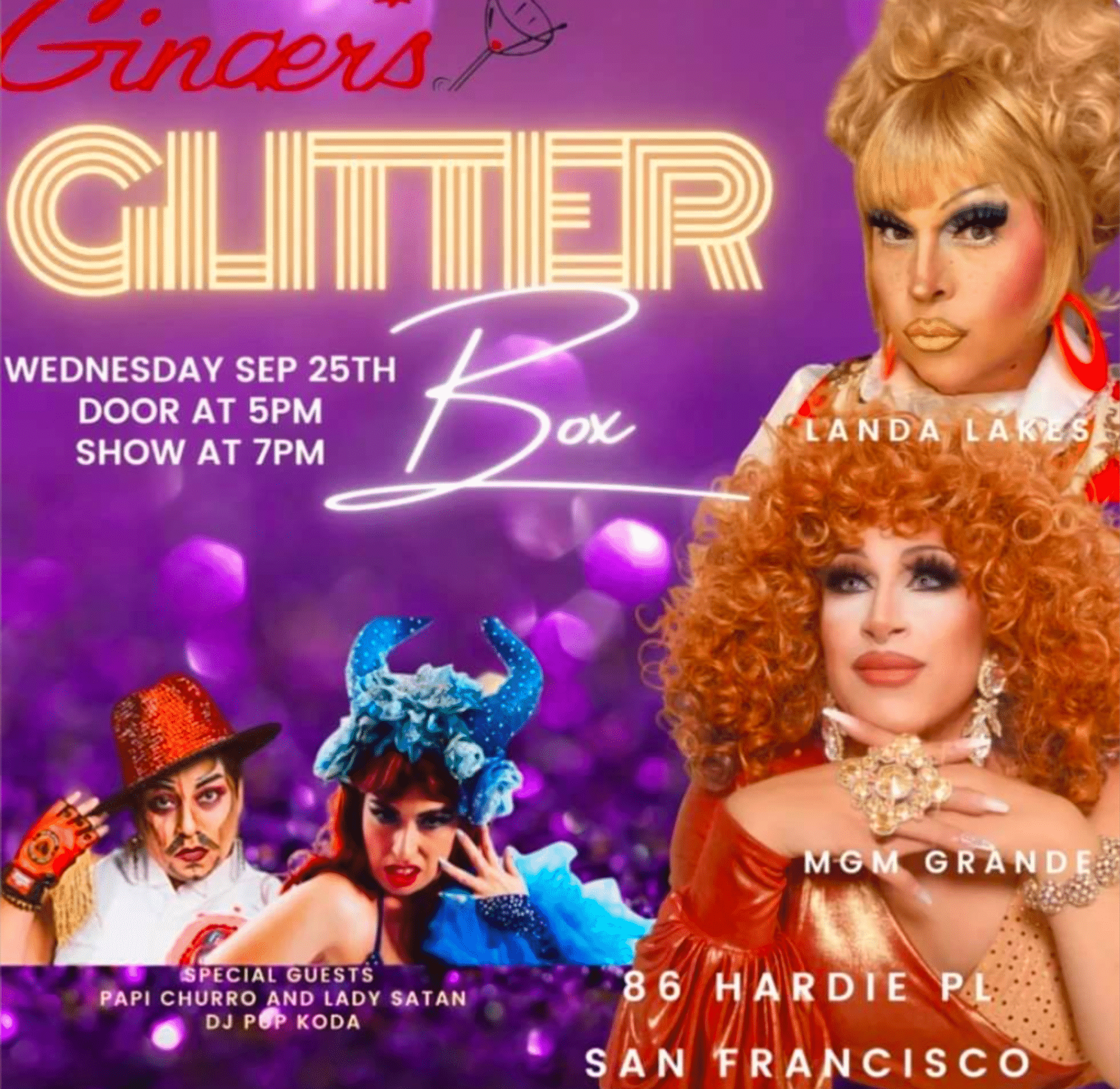 September Glitter Box at Ginger's with MGM Grande and Landa Lakes | Downtown San Francisco