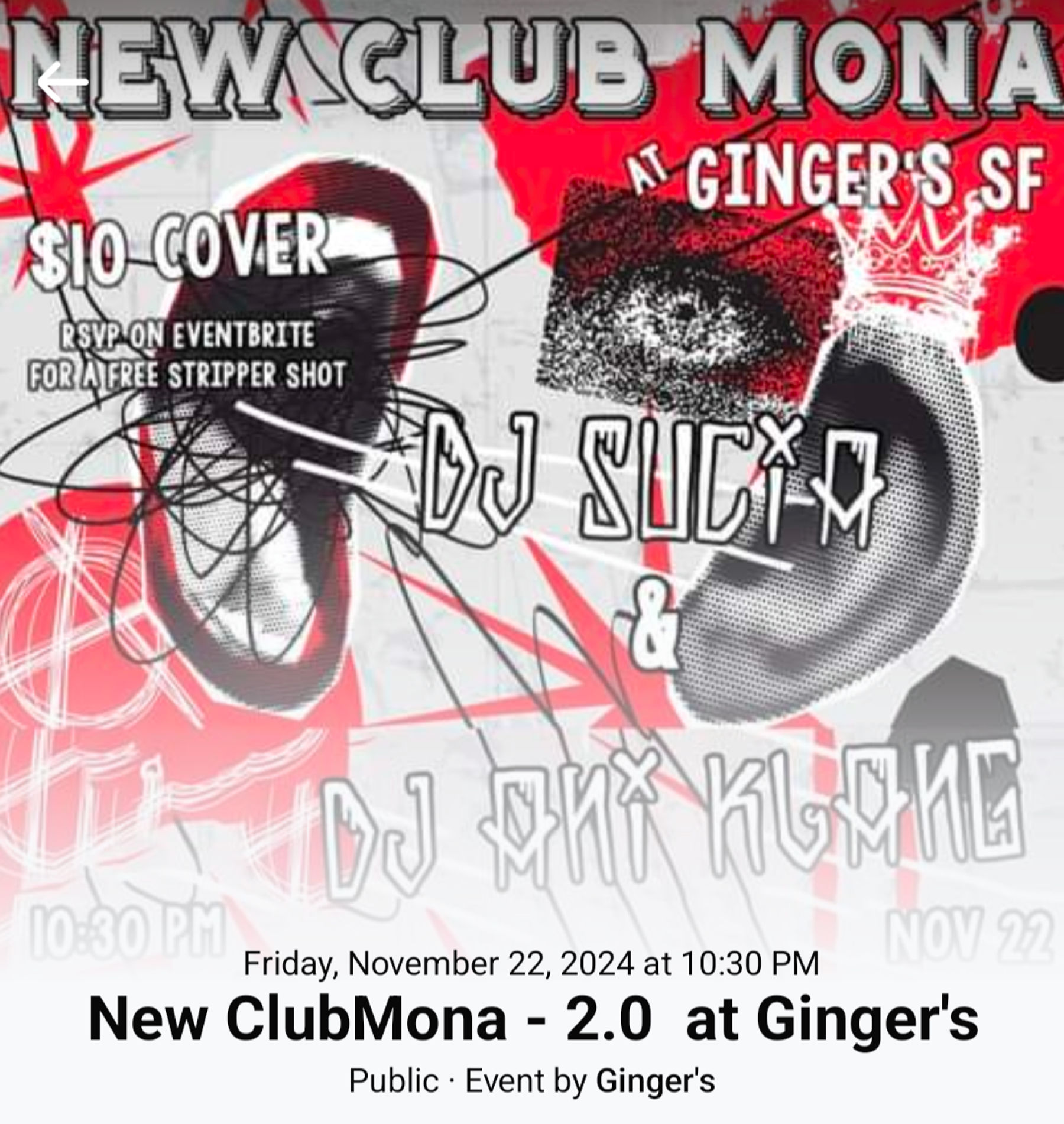 The New Club Mona at Ginger's | Downtown San Francisco