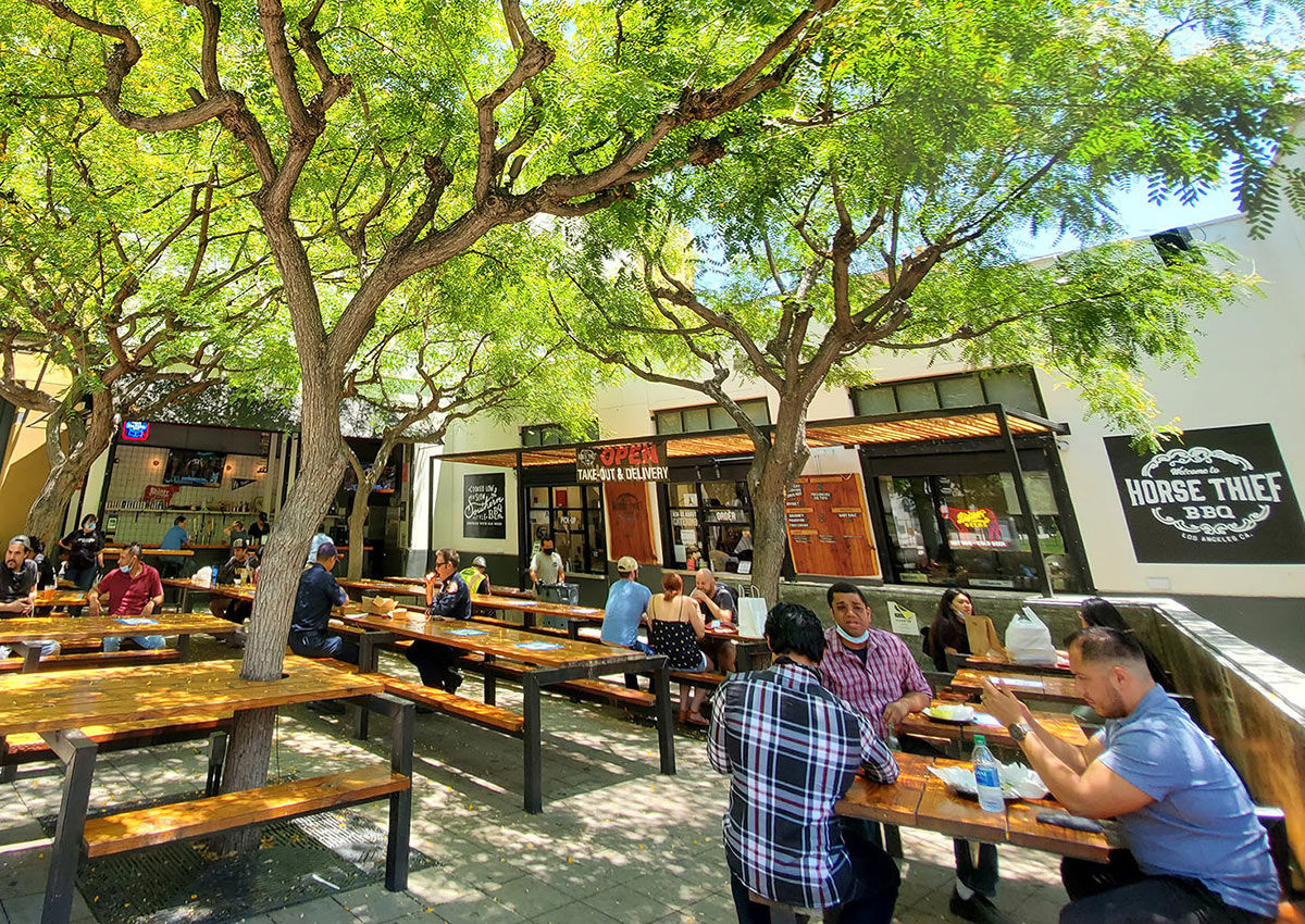 Dining in Downtown LA’s Great Outdoors