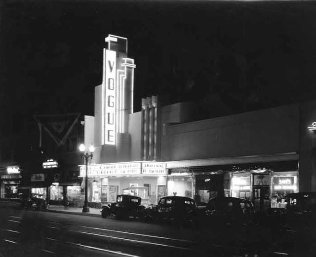 The Vogue Theatre in 1935, the year it opened. Photo courtesy of the California State Library.