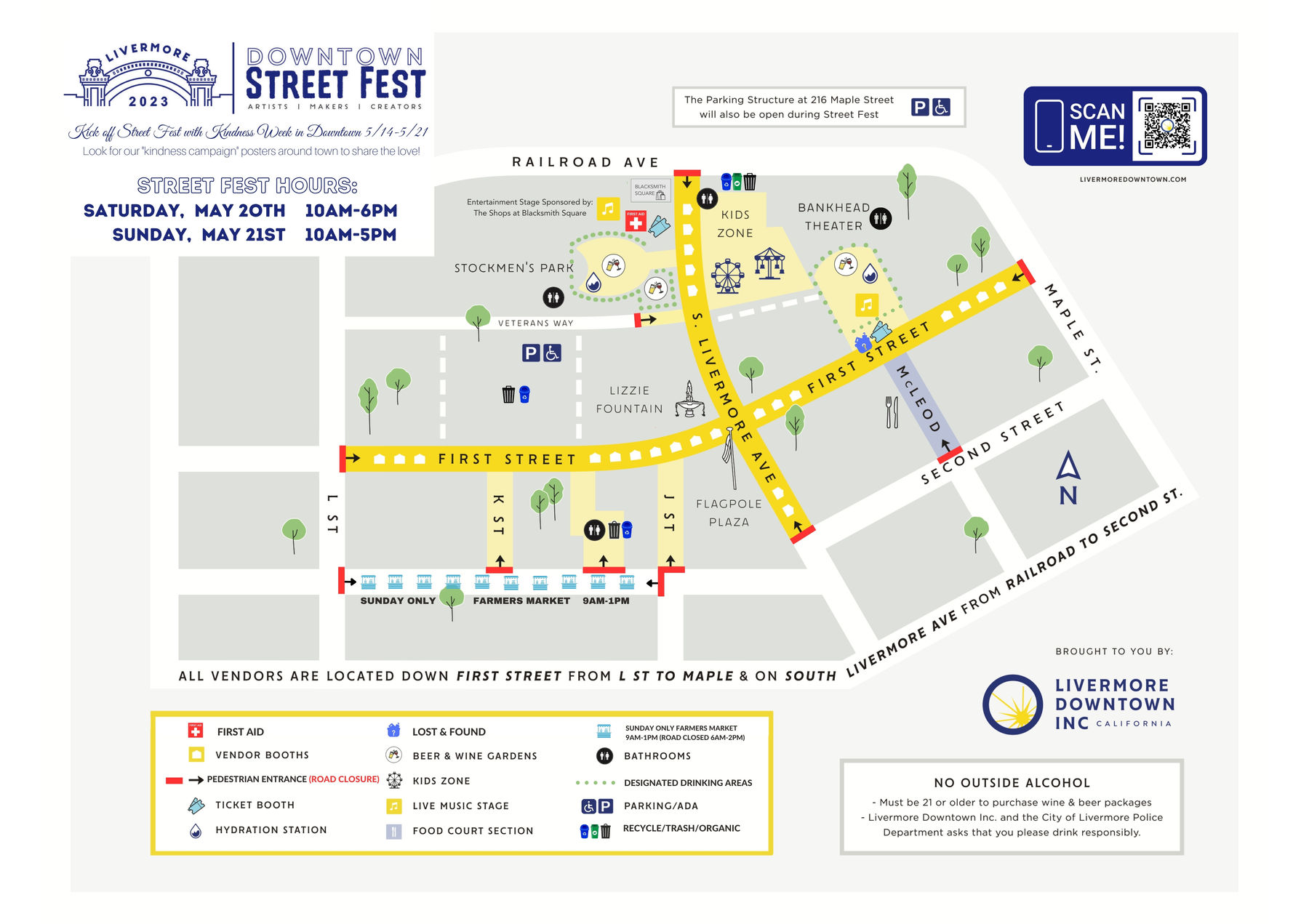 Map 2023 Downtown Street Fest Events Downtown Livermore, CA
