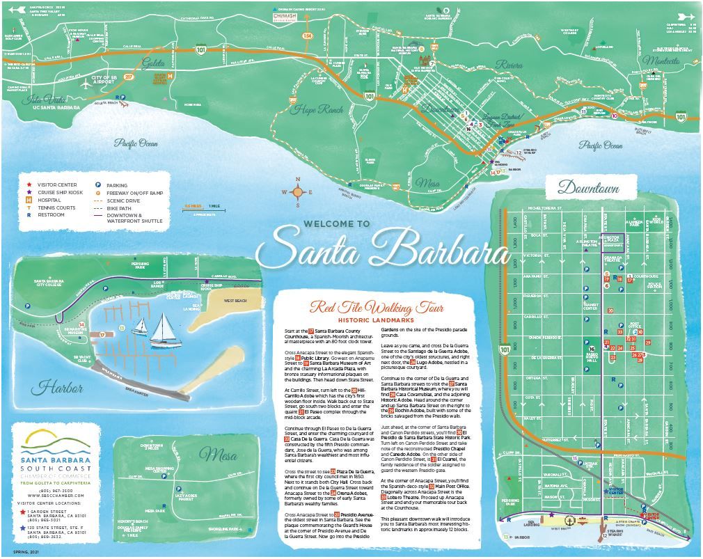 Santa Barbara Maps Downtown Santa Barbara