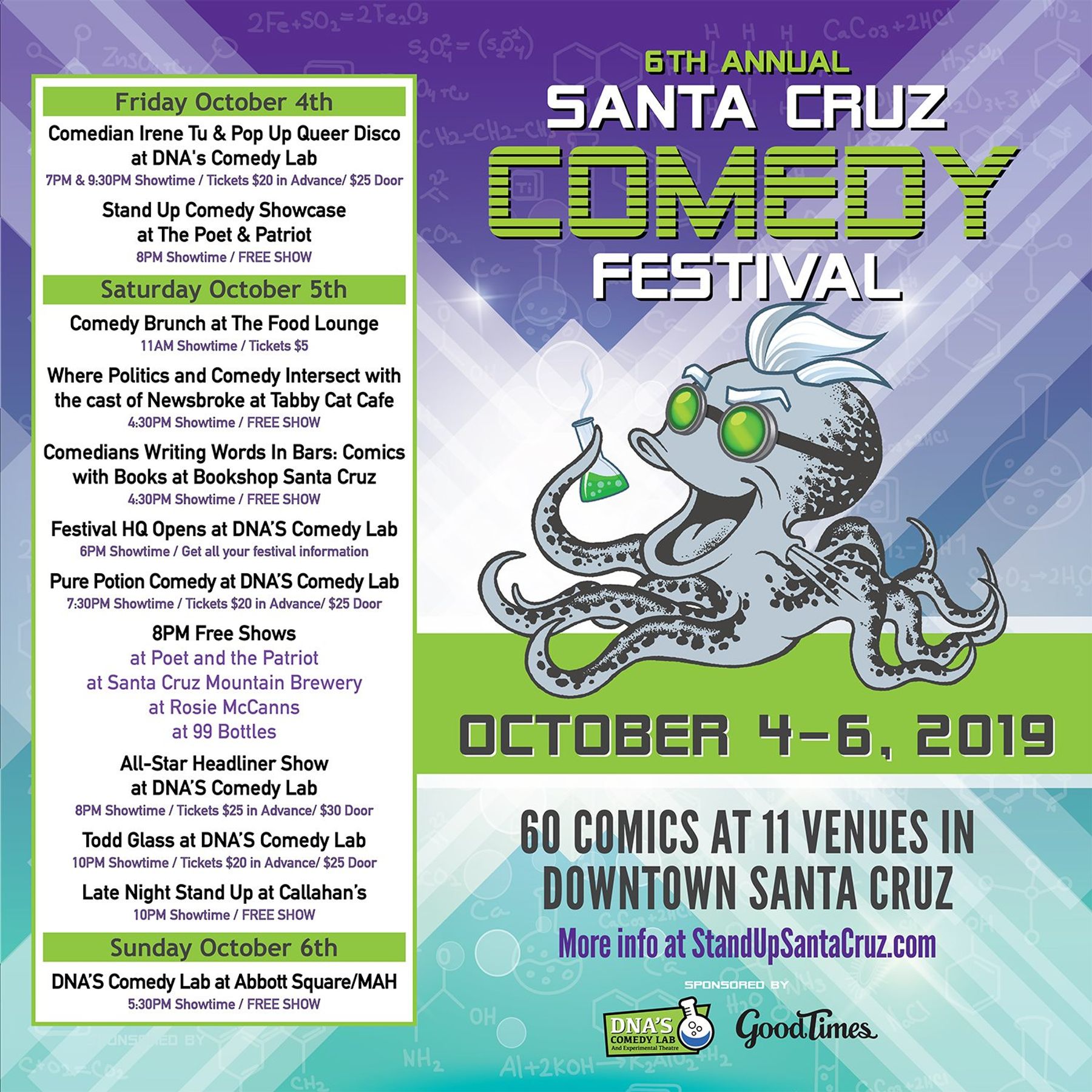 Santa Cruz Comedy Festival All Headliner Show Downtown Santa