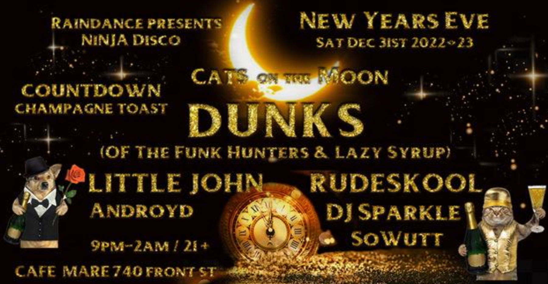 NYE at Cafe Mare Downtown Santa Cruz CA