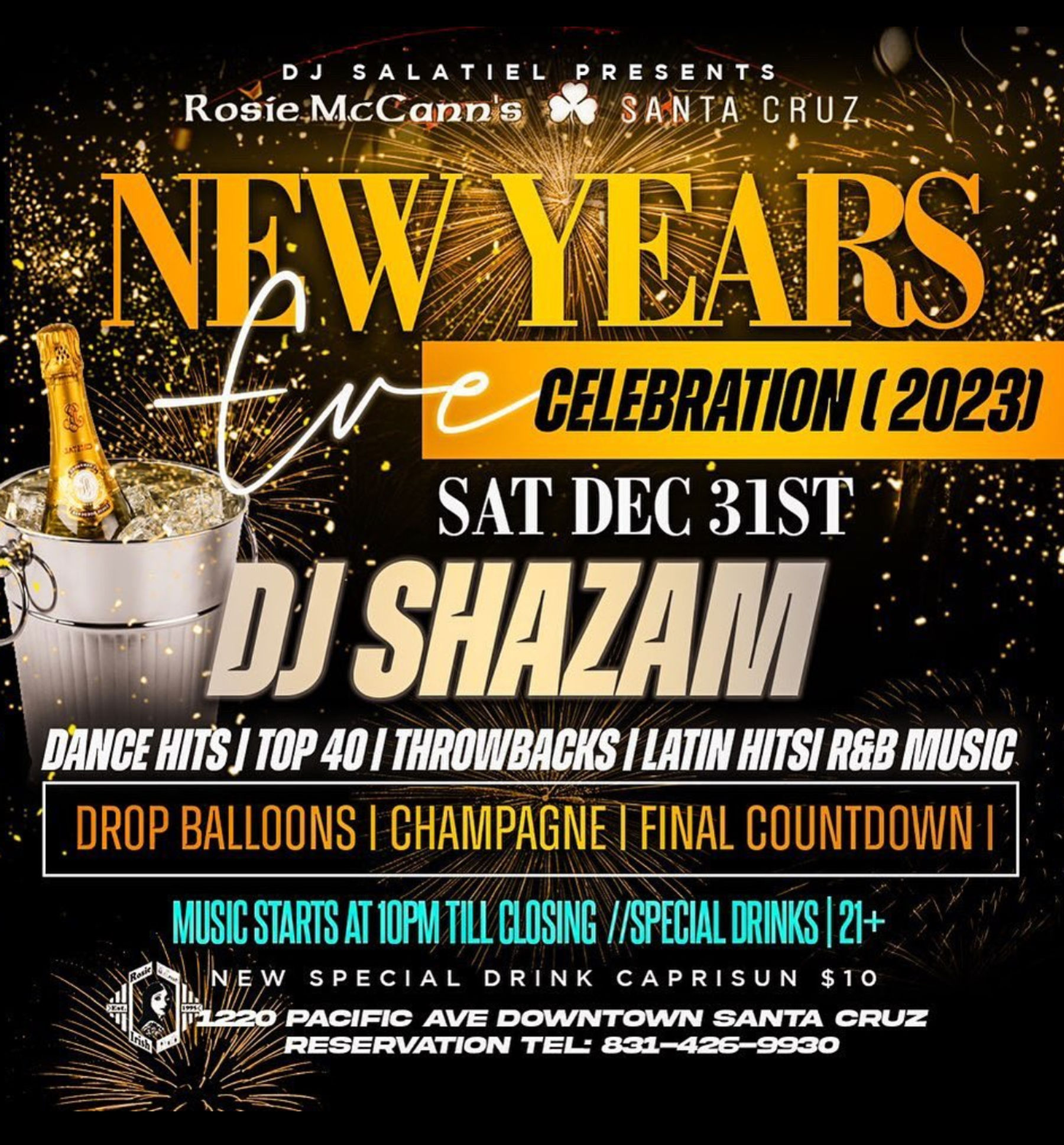 NYE at Rosie McCann s Downtown Santa Cruz CA