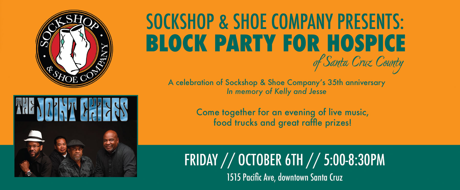 Sockshop Shoe Company Block Party for Hospice Downtown Santa