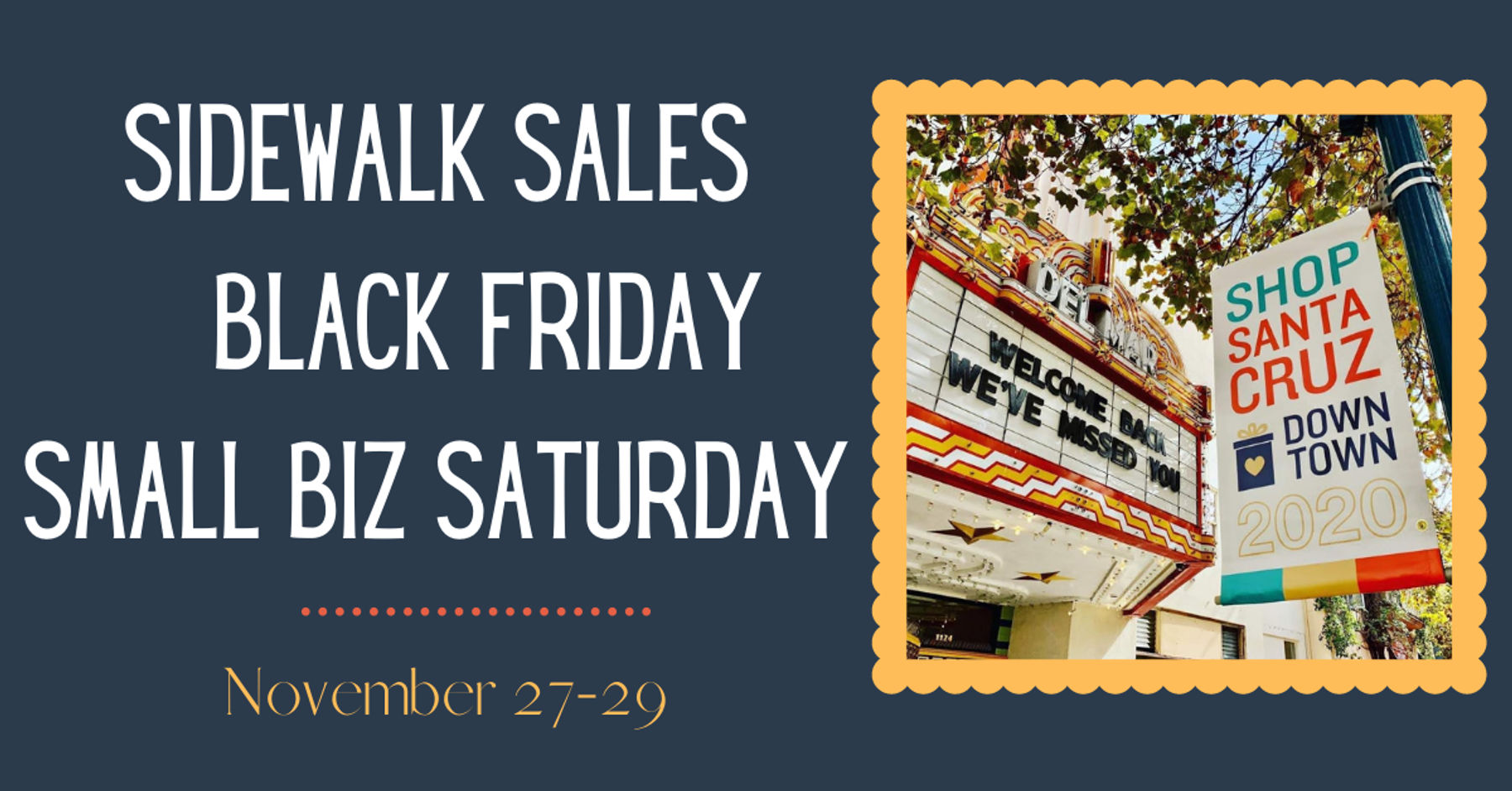 Sidewalk Sales Black Friday Small Business Saturday in Santa