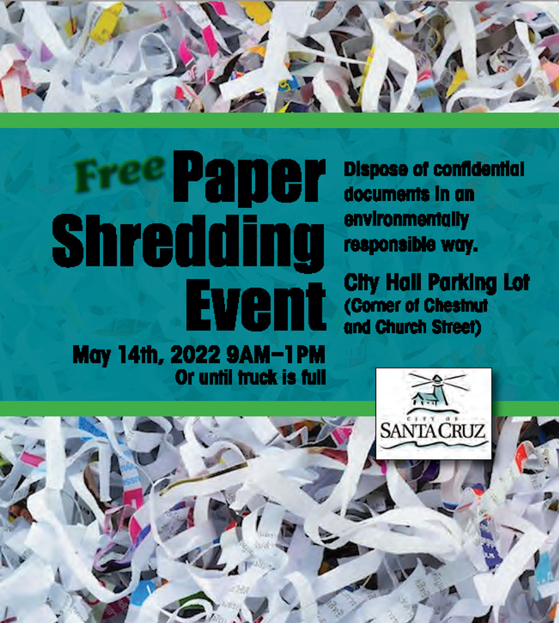 FREE Paper Shred Event Downtown Santa Cruz, CA