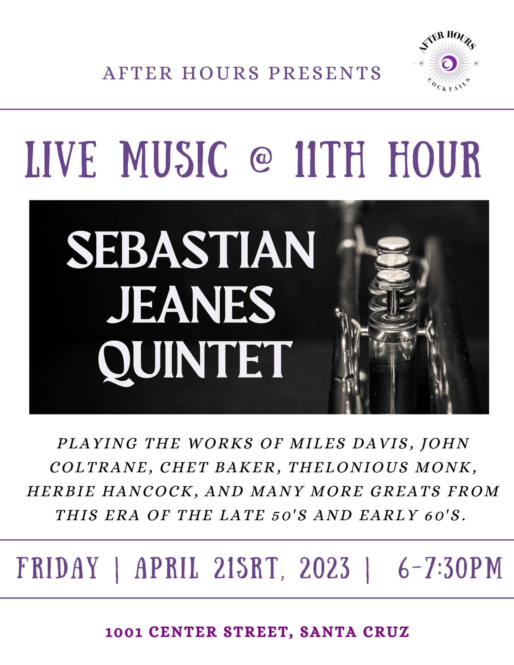 After Hours Presents Sebastian Jeanes Quintet 11th Hour