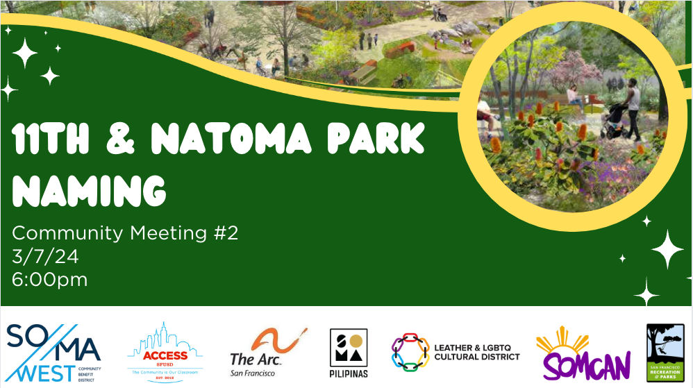 11th and Natoma Park Naming Survey #1 is Now Live! Take the Survey Now!