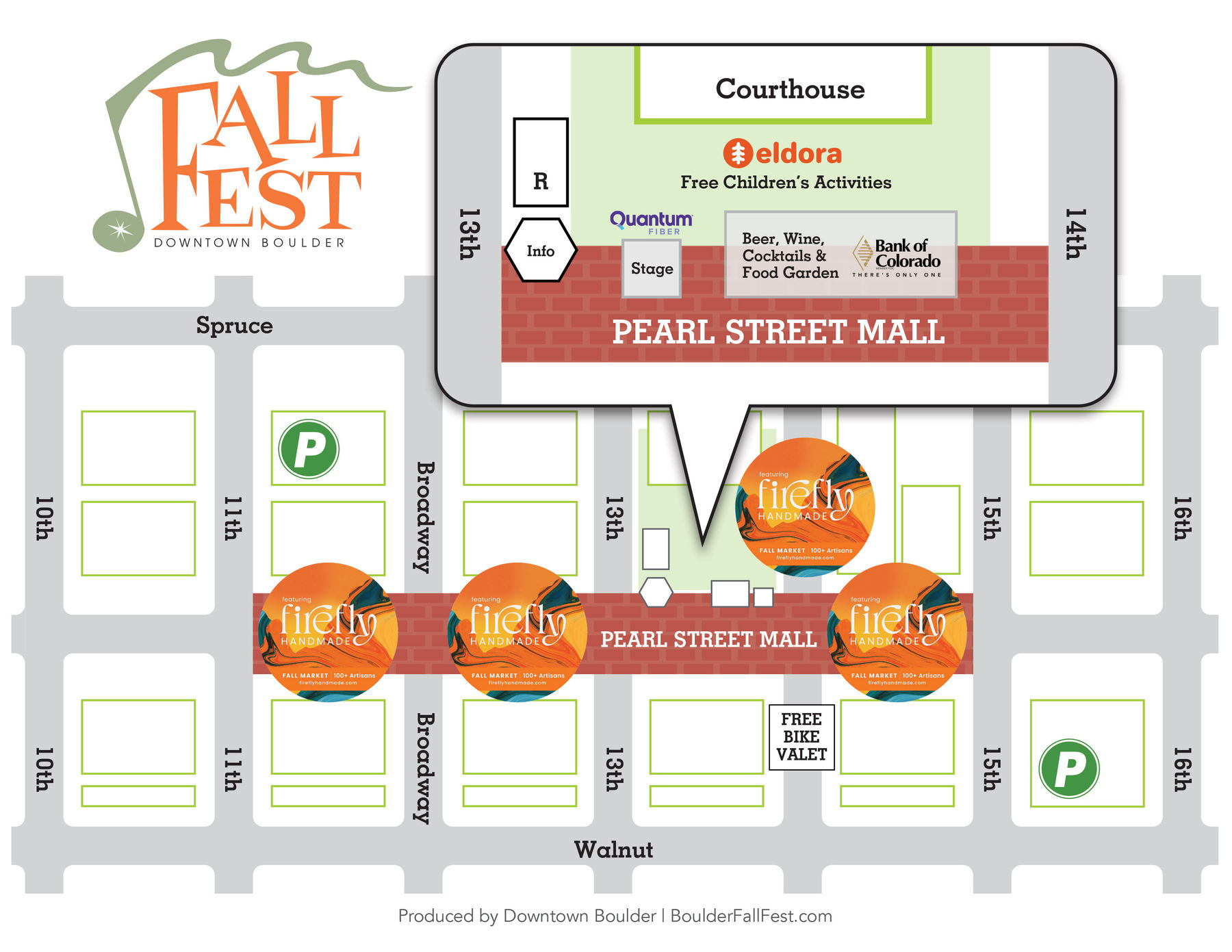 Graphic site map of the 2023 Fall Fest