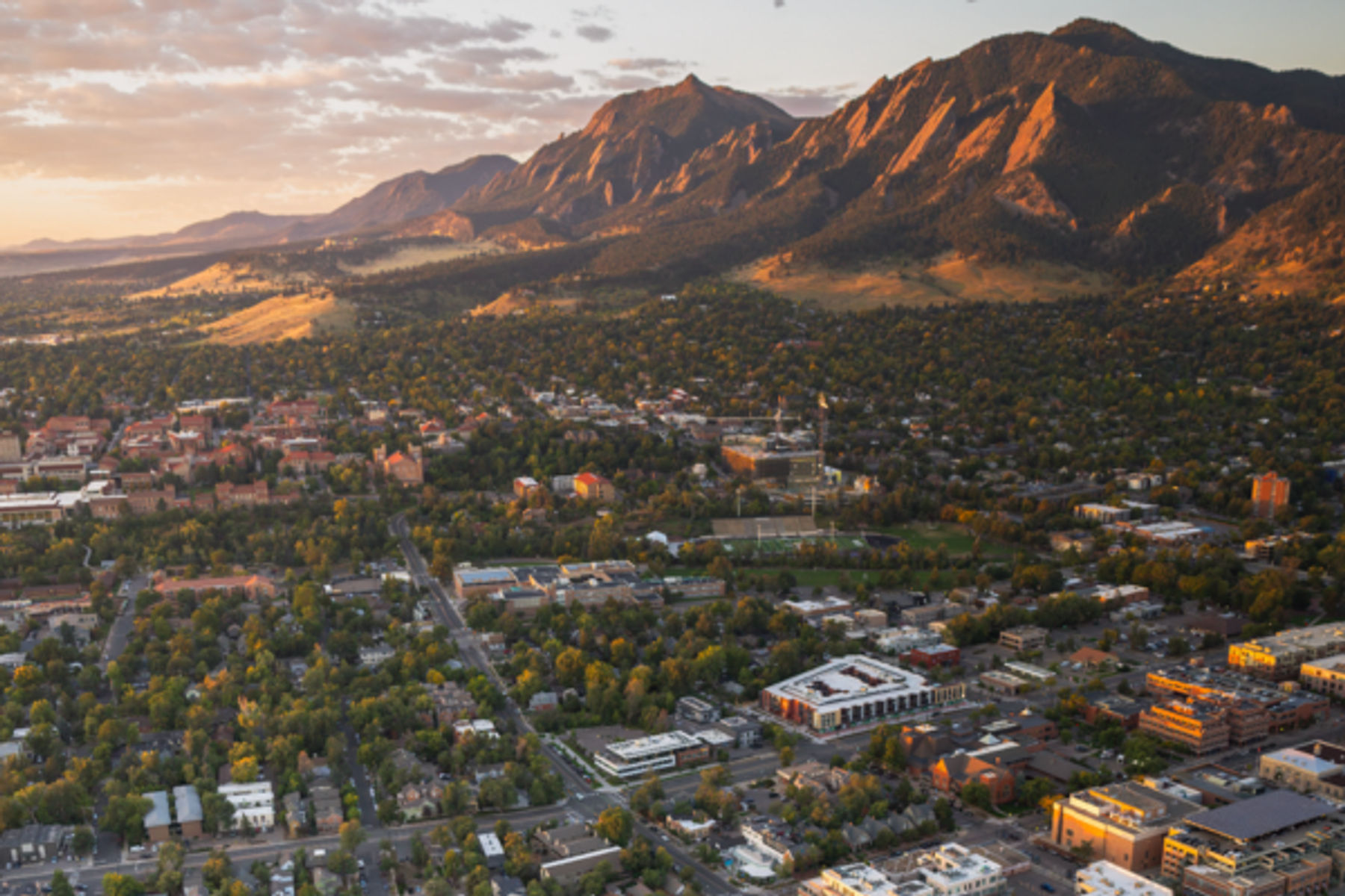 drone view of Boulder