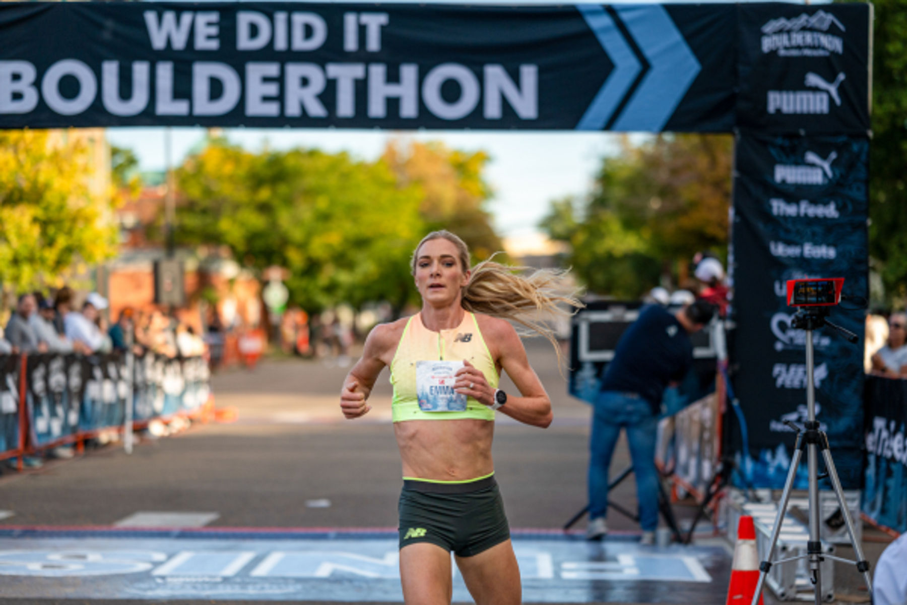 Boulderthon runner finishing the race