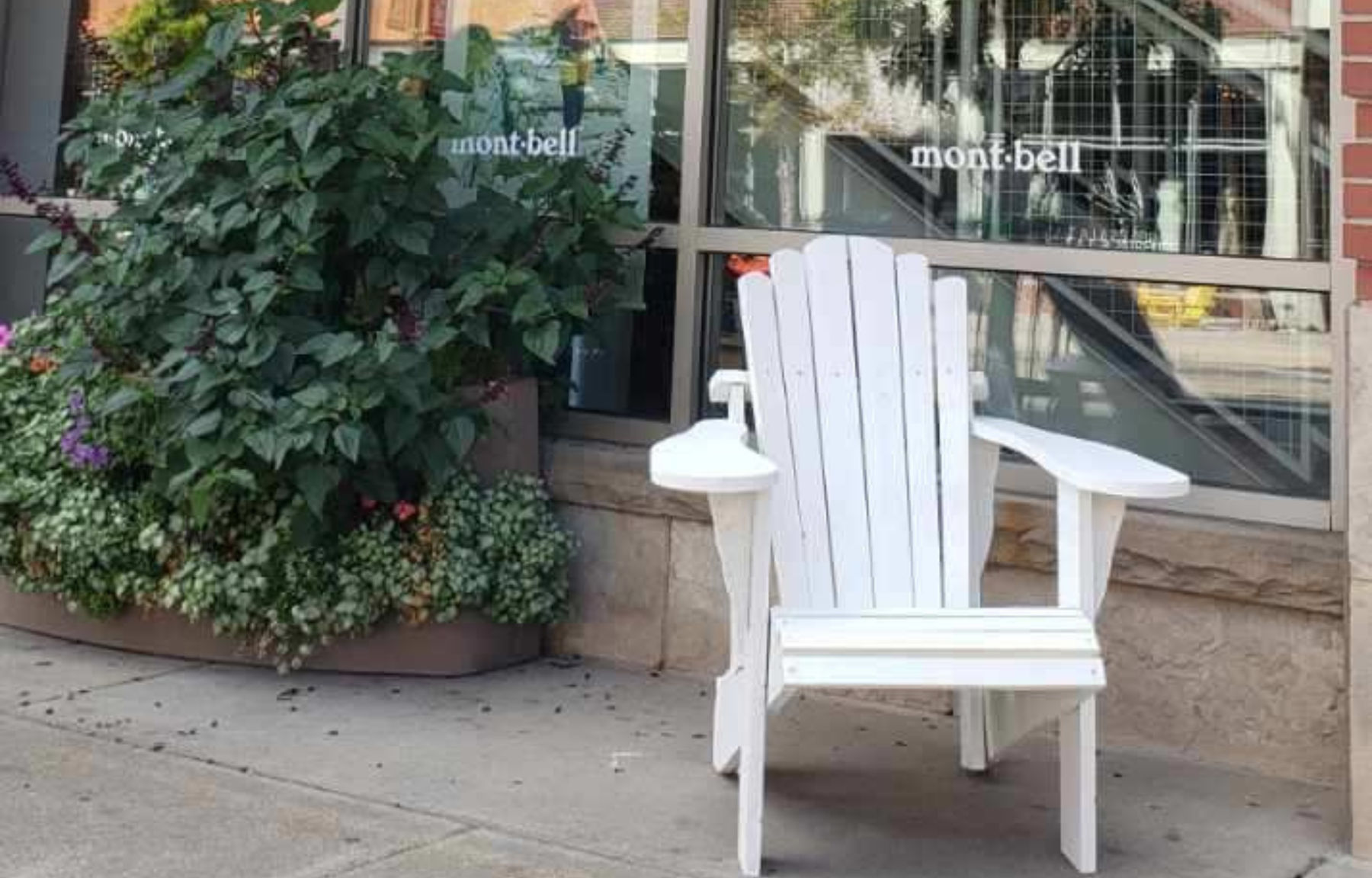 Adirondack chair in front of Montbell