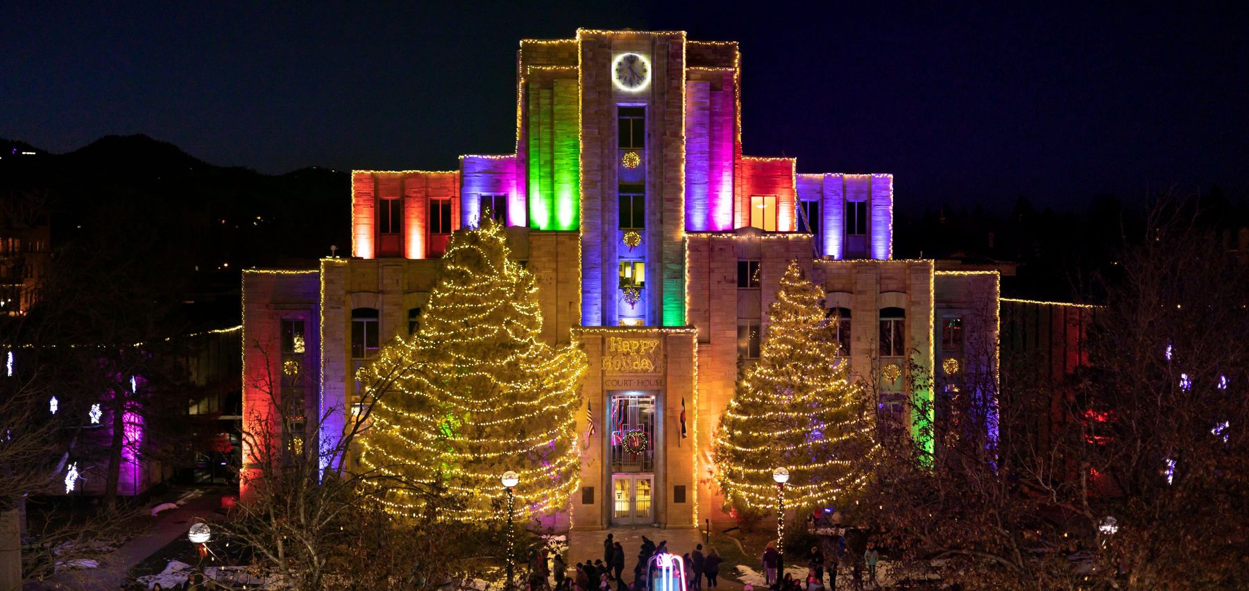 Boulder County Court House with Holiday Lights