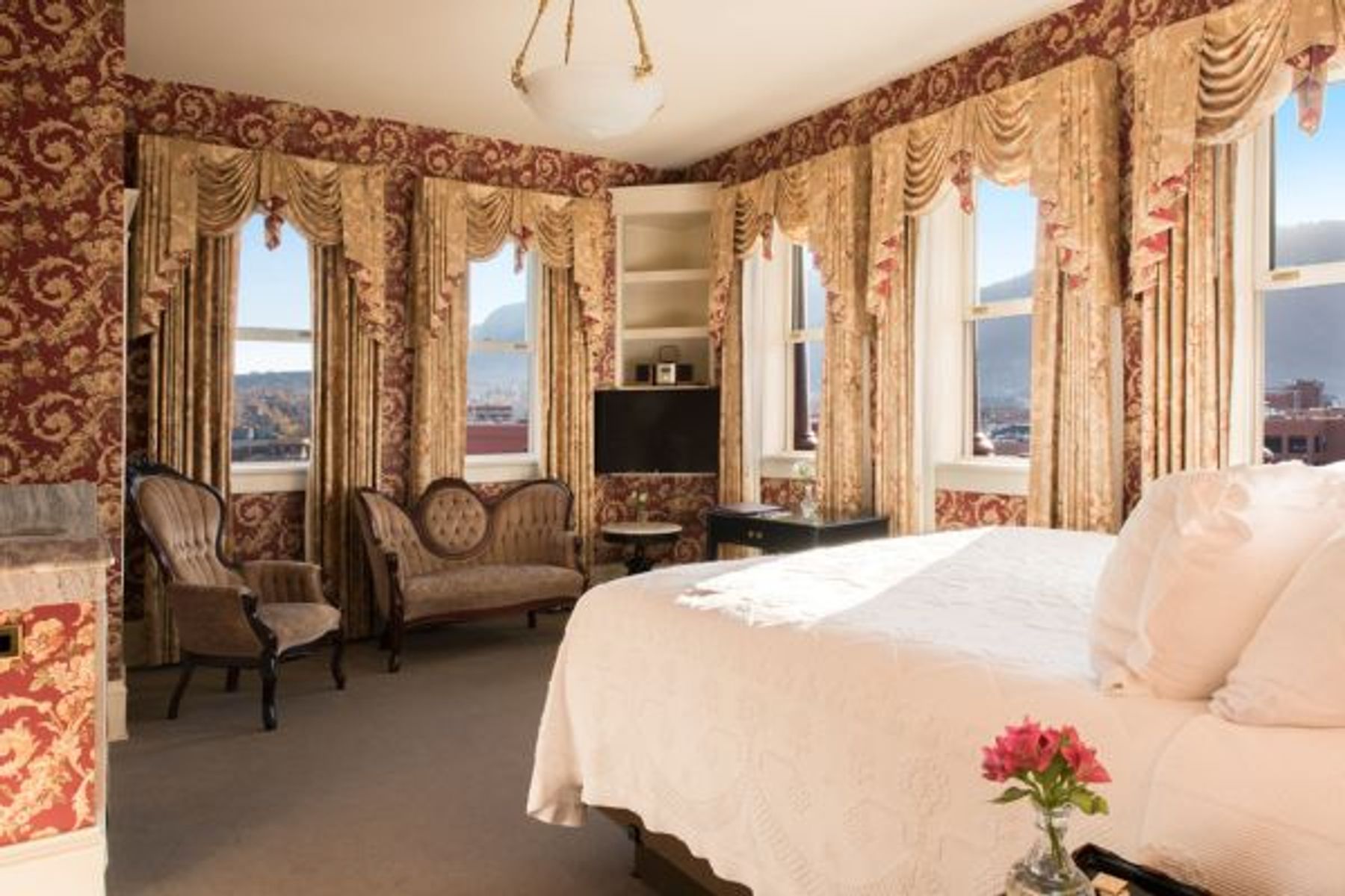 interior of Hotel Boulderado's guest room