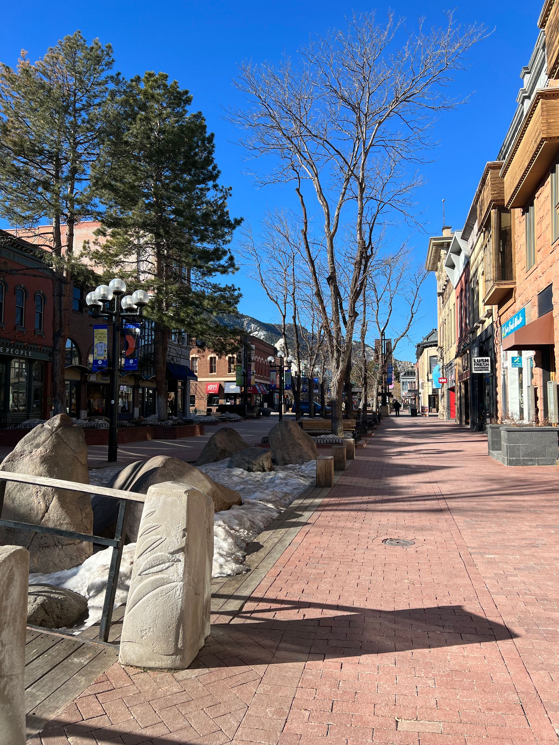Downtown Boulder Mall on a Sunny Day