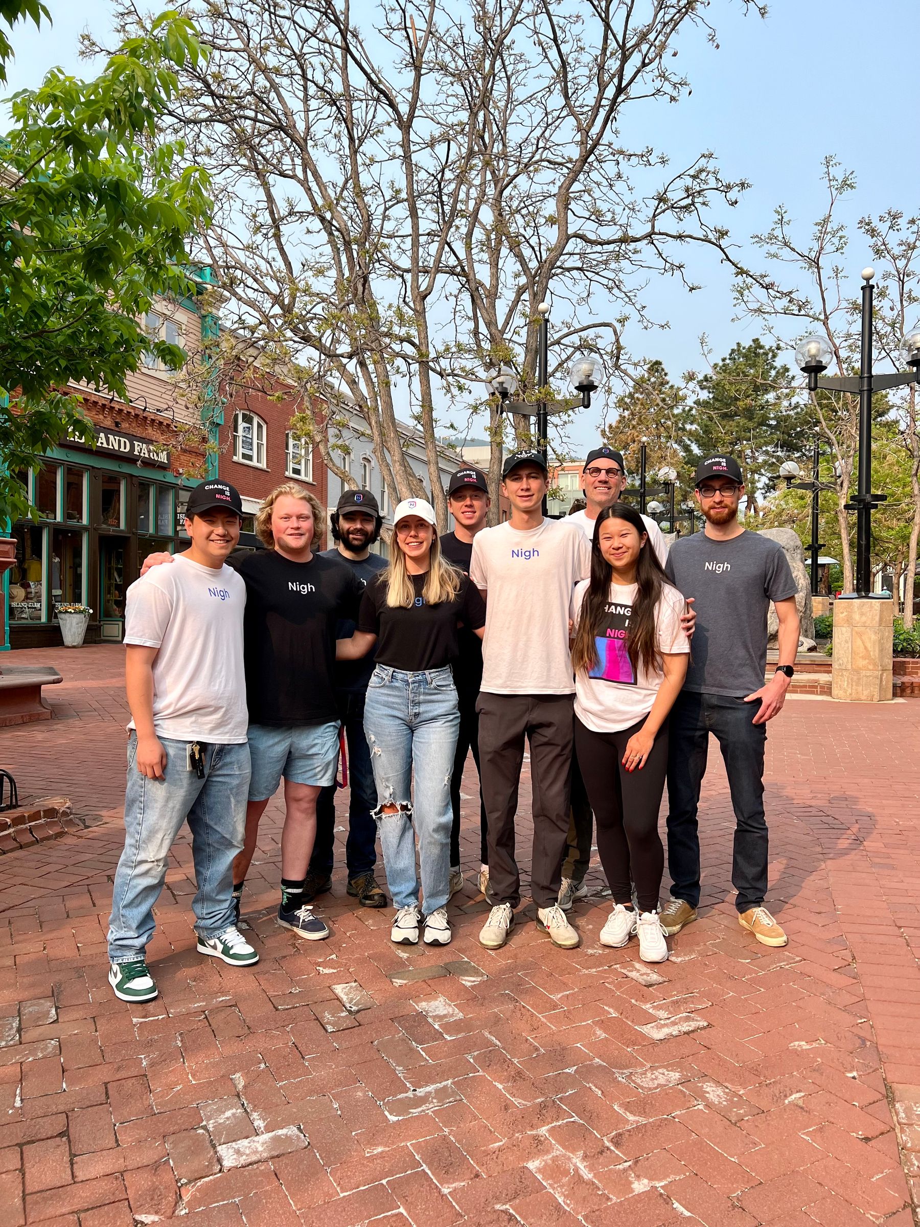 Photo of the Nigh team on Pearl Street