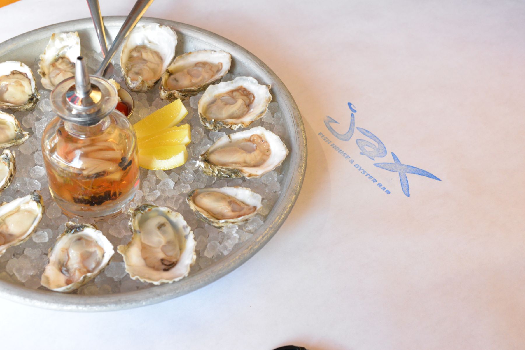 oyster platter from Jax Fish House & Oyster Bar