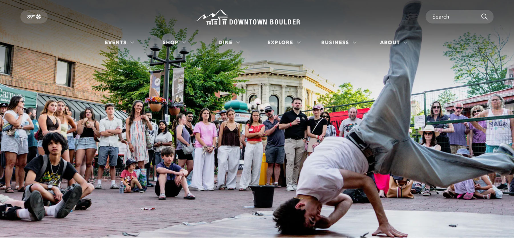 This image shows the image block of the page that appears underneath the global site nav header and continues down as a header banner image.