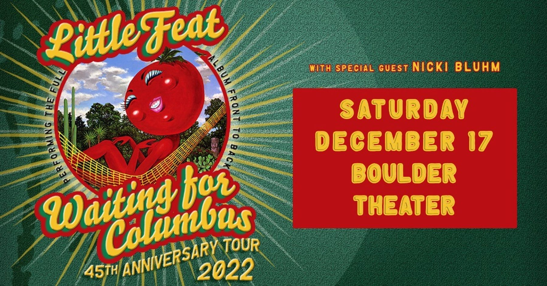 97.3 KBCO Presents Little Feat- Waiting For Columbus Tour with Special Guest Nicki Bluhm