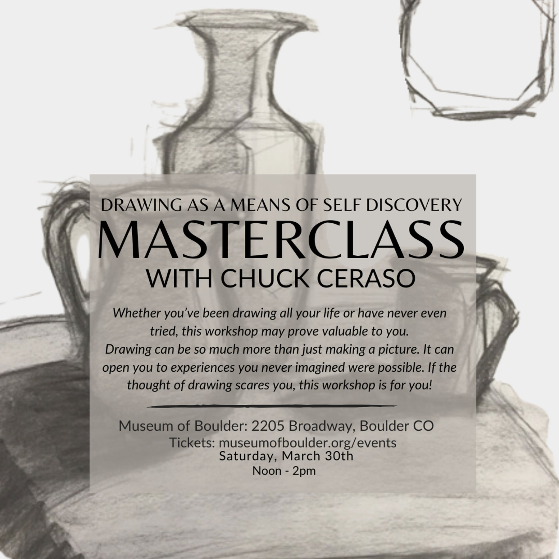 Drawing as a Means of Self Discovery Masterclass with Chuck Ceraso