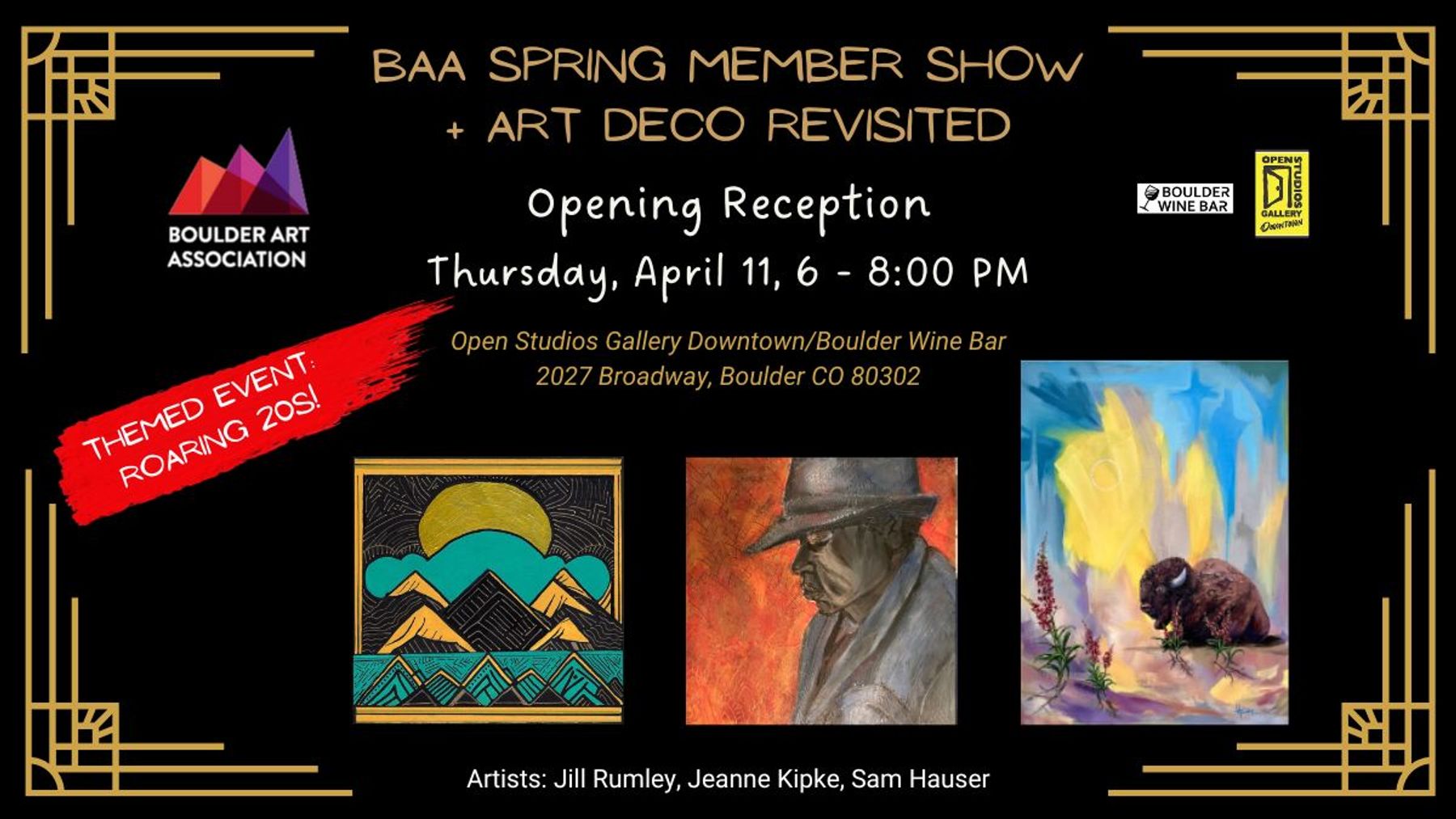 Boulder Art Association Spring Member Show & Art Deco Revisited Artist Reception