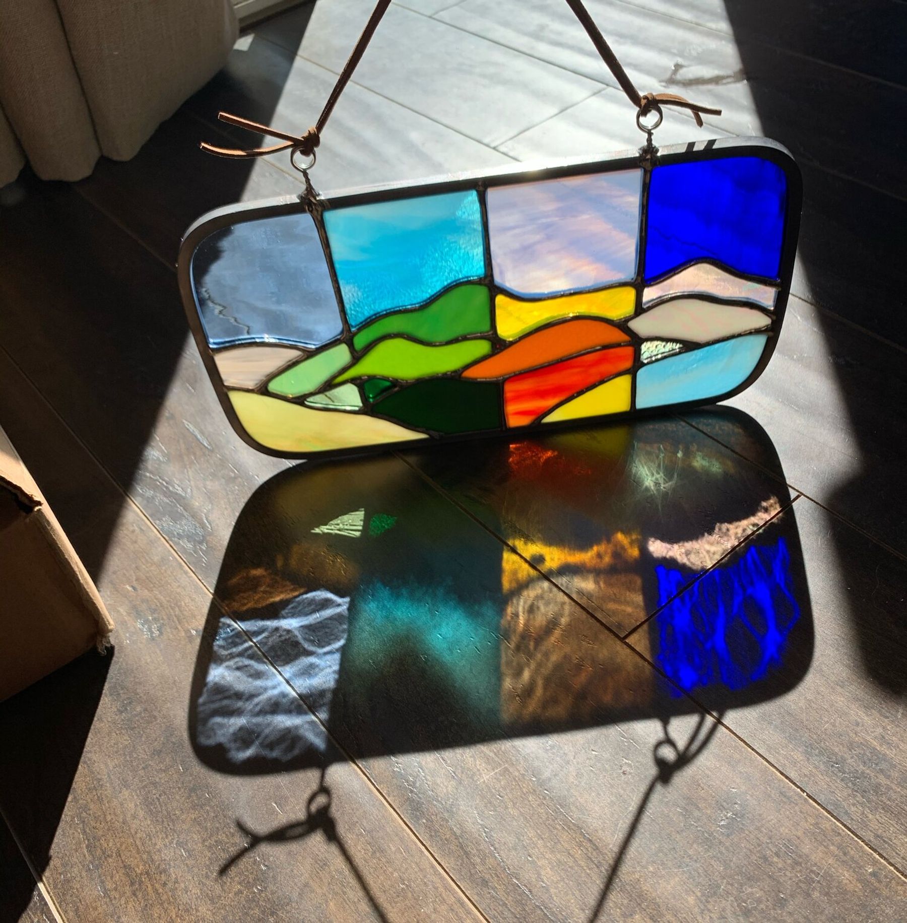 Stained Glass Summer Nights - Mountain Scene Project