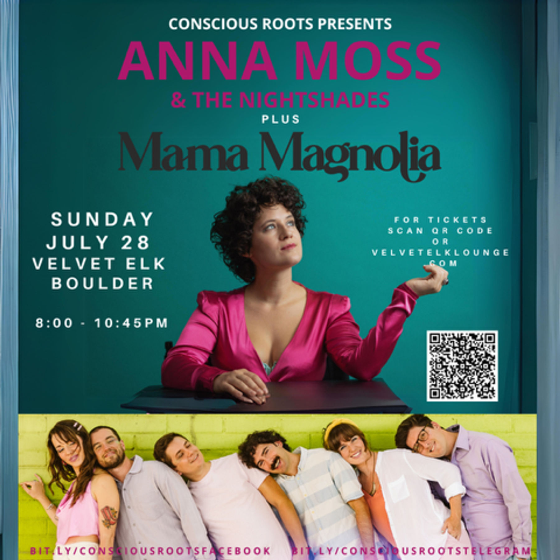Anna Moss & The Nightshades and Mama Magnolia Presented by Conscious Roots