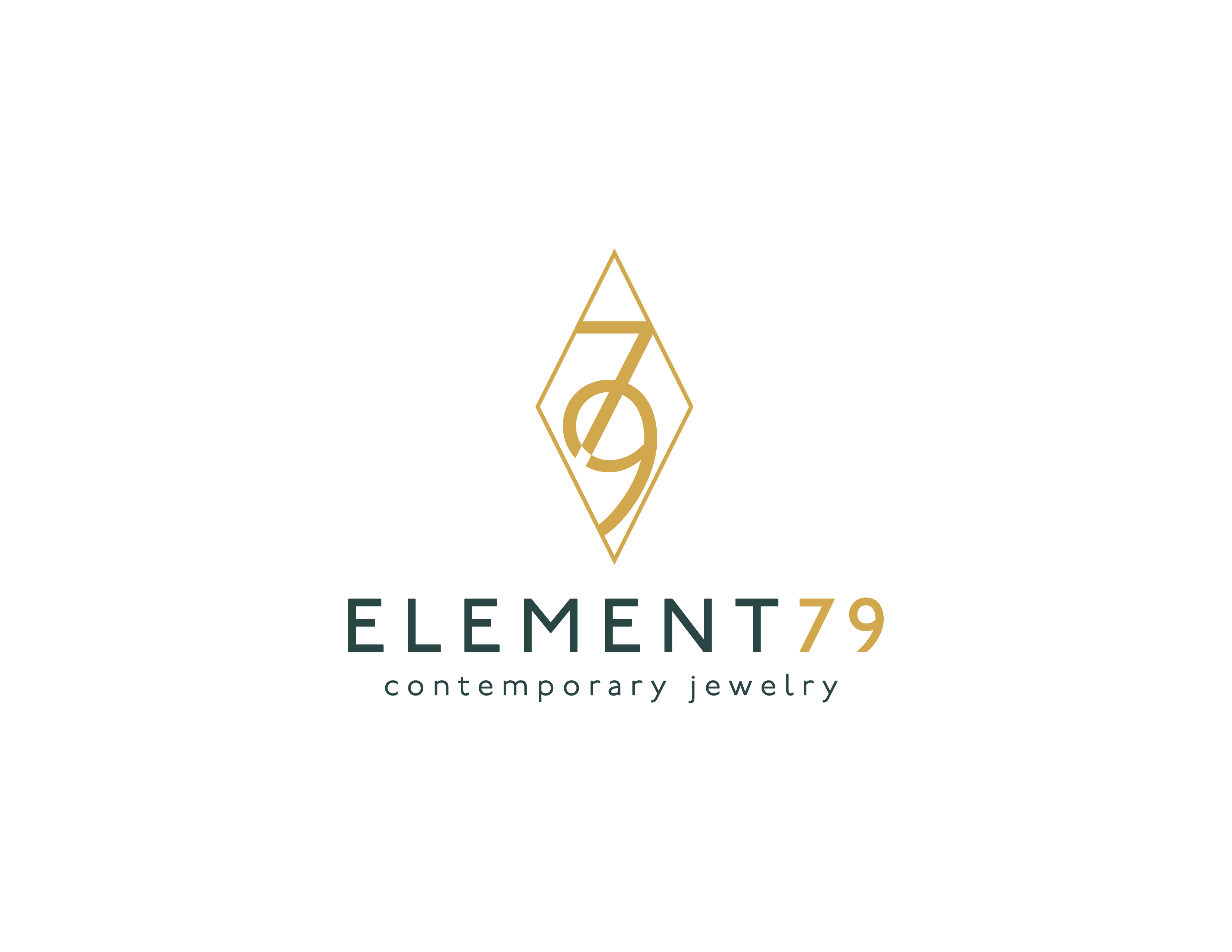 20k Grey Enamel Rhombus Band - Element 79 Contemporary Jewelry