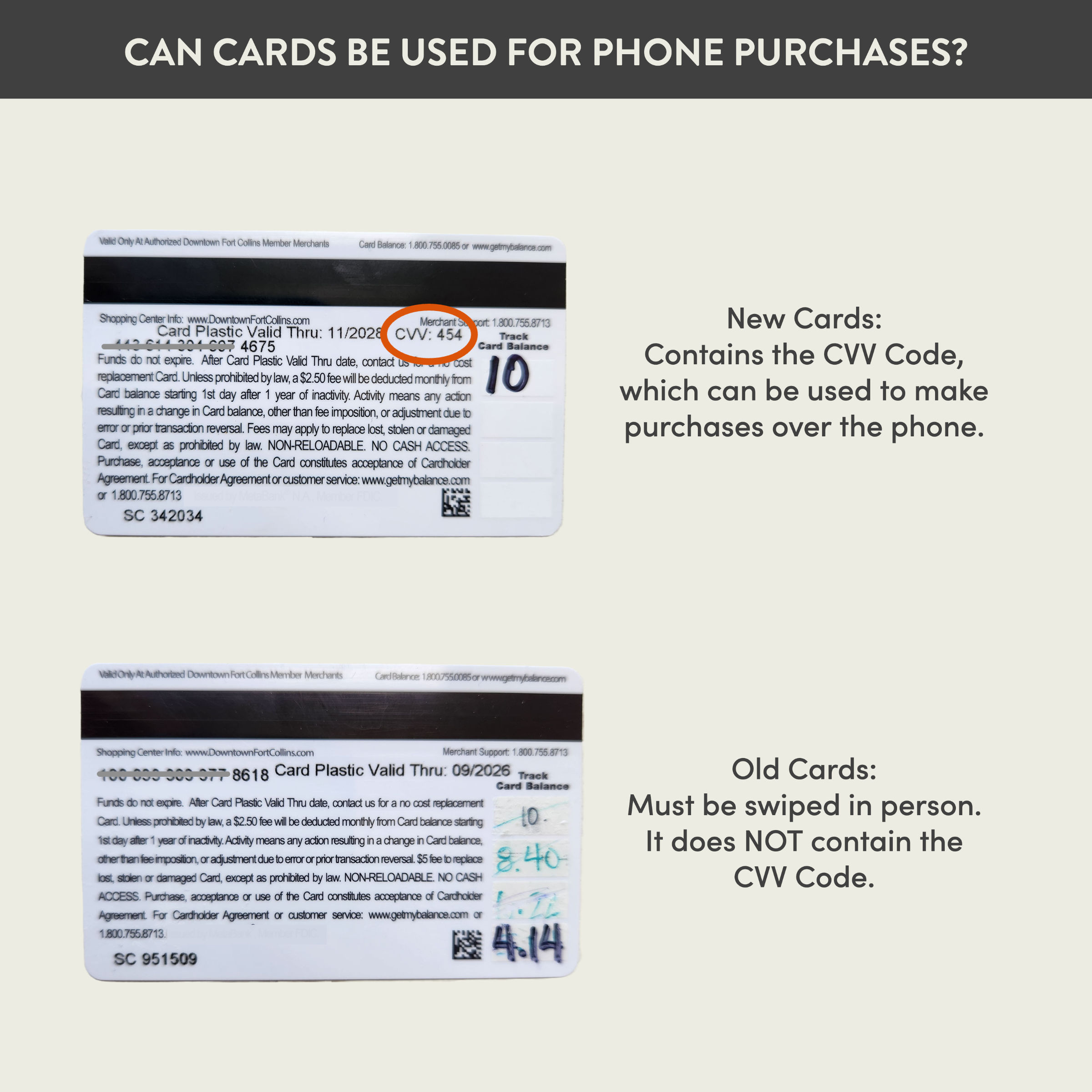 Downtown Fort Collins Gift Cards New Vs Old Cards For Phone Ordering Example 