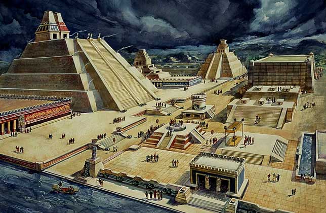 Tenochtitlán, the capitol of the Aztec empire
